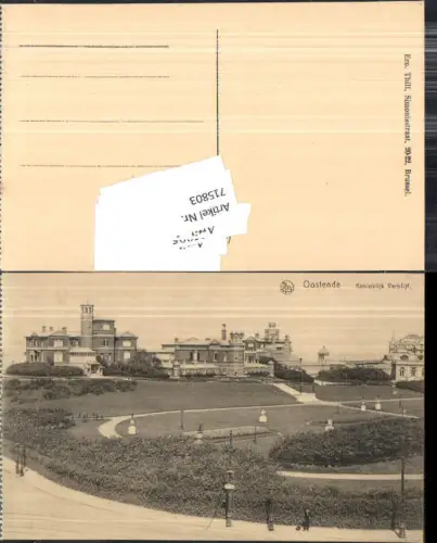 715803 Belgium Ostende Koninklij Verblijf