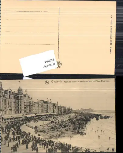 715804 Belgium Ostende Page Strand Strandleben Hotel Palace