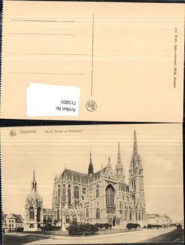 715805 Belgium Ostende St. Petrus en Pauluskerk Kirche
