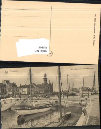 715806 Belgium Ostende Het gebouw Loodsdienst Segelschiffe Hafen