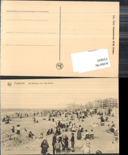 715810 Belgium Ostende Kinder am Strand Strand Strandleben Plage