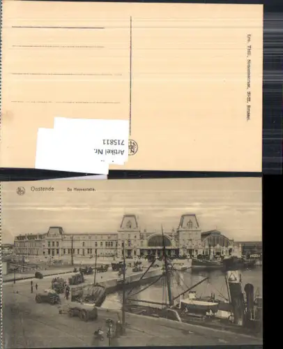 715811 Belgium Ostende Haven Hafen Dampfer Bahnhof