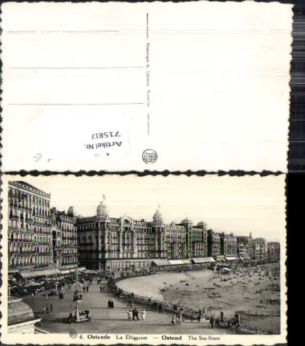 715817 Belgium Ostende La Digue Sea Front Hotel Strand Strandleben