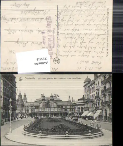 715818 Ostende Stadskant Feldpost Dorenwaid Gestratz Brugg Röthenbach