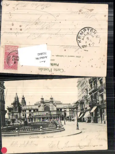 715842 Belgium Ostende Le Kursaal Laterne 1900 Stp. Kempten