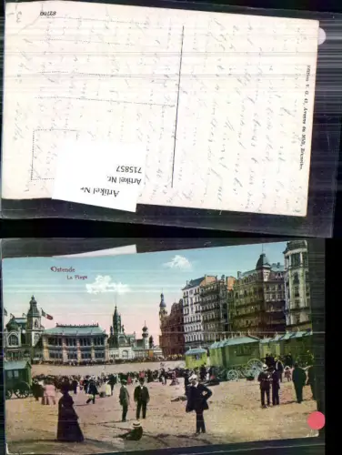 715857 Belgium Ostende La Plage Strand Strandleben