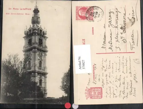 374827,Belgium Mons Le beffroid Glockenturm Turm