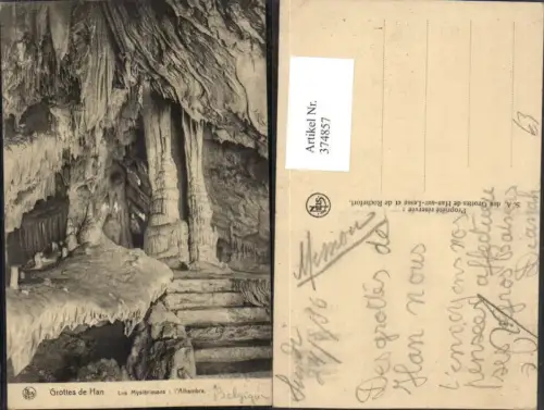 374857,Belgium Rochefort Grottes de Han Höhle von Han-sur-Lesse Les Mysterieuses Alhambra