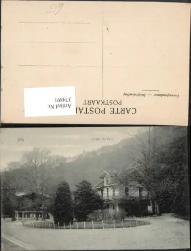 374891,Belgium Spa Chalet du Parc Haus