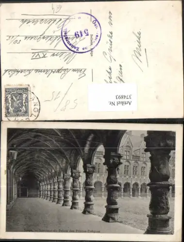 374893,Belgium Liege Lüttich Interieur du Palais des Princes Evaques Palast Arkaden