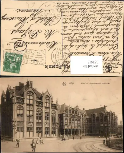 387513,Belgium Liege Hotel du Gouvernement provincial Gebäude