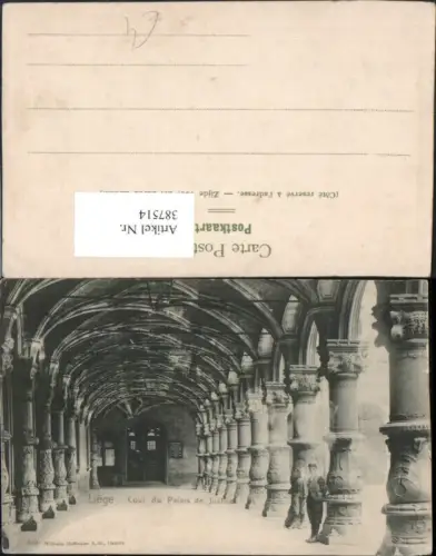 387514,Belgium Liege Cour du Palais de Justice Justizpalast Gang