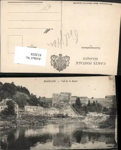 412028,Belgium Bouillon Vue de la Digue Teilansicht Fluss