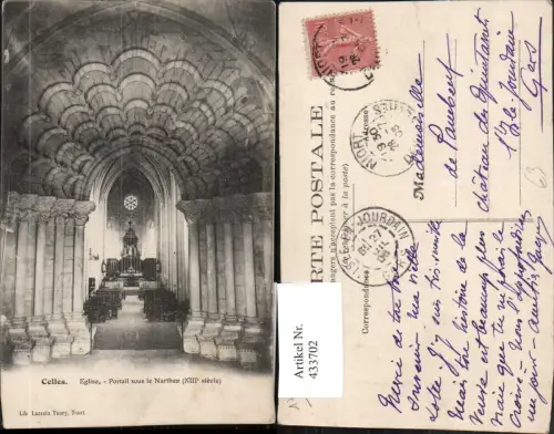 433702,Belgium Celles Eglise Portail sous le Narthex Kirche Innenansicht