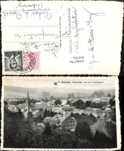 433734,Belgium Beauraing Panorama vue sur le pensionnat Totale