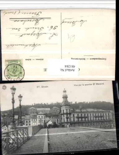 481284,Belgium Dinant Vue sur le quartier St Medard Brücke