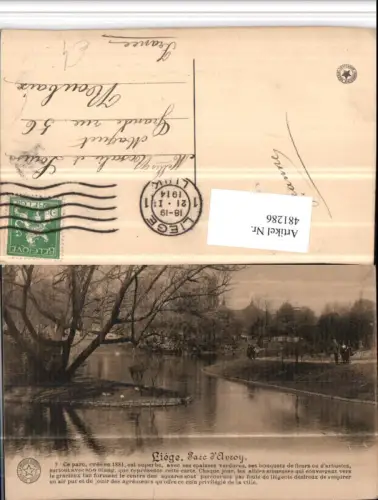 481286,Belgium Liege Lüttich Parc Avroy Park Teich