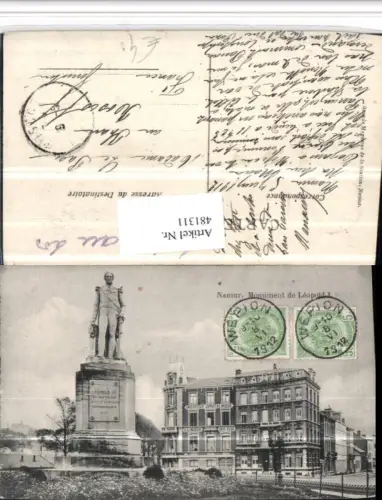 481311,Belgium Namur Monument de Leopold I Statue