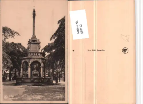 510112,Belgium Liege Lüttich Le Perron Brunnen Säule