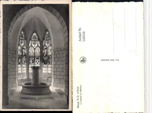 510154,Belgium Florenville Abbaye Notre-Dame d'Orval Fontaine Refectoire