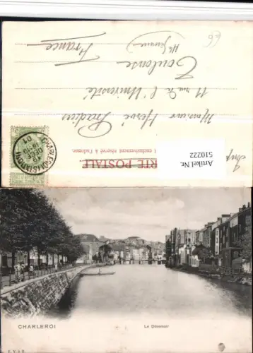 510222,Belgium Charleroi Le Deversoir Teilansicht Fluss Brücke