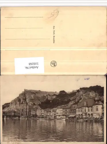 510268,Belgium Dinant Hotel de Ville et Citadelle Rathaus Kirche Festung