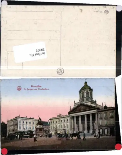 79979,Bruxelles Brüssel St Jacques Coudenberg Kutsche Leute