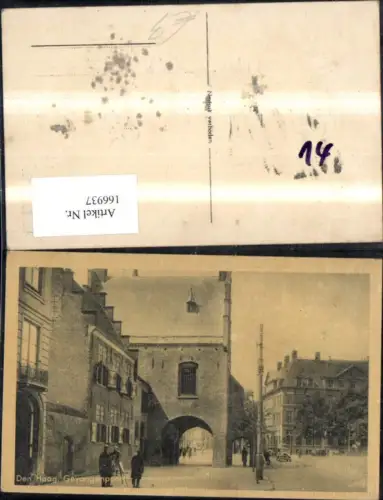 166937,Den Haag Gevangenpoort Ansicht Mann m. Stativ Kamera