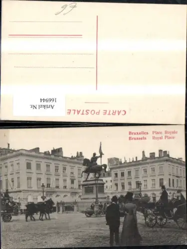 166944,Bruxelles Place Royal Brüssel Platz Statue Personen Kutsche