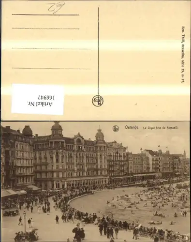 166947,Ostende La Digue vue de Kursaal Uferpromenade m. Personen