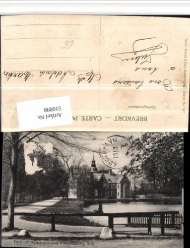 510898,Denmark Hillerod Parti af Badstuen ved Frederiksborg Slot Schloss