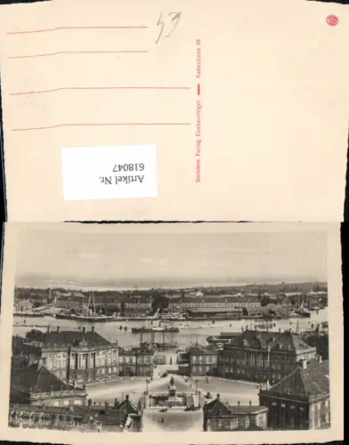 618047,Kopenhagen Kobenhavn Udsigt over Amalienborg Schiff Dampfer Denmark