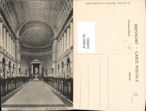 618063,Kopenhagen Kobenhavn Det Indre af Frue Kirke Kirche Denmark