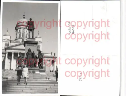 467532,Foto AK Finland Helsinki Denkmal Alexander II Statue