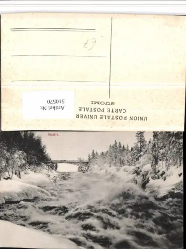 510570,Finland Imatra Fluss Brücke Winterbild