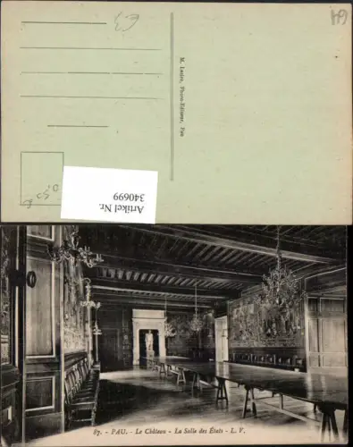 340699,Aquitanien Pyrenees-Atlantiques Pau Le Chateau La Salle des Etats Schloss Saal