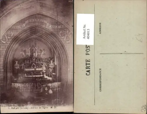 404013,Aquitanien Gironde Macau Interieur de l'Eglise Kirche Innenansicht