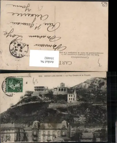 354482,Auvergne Puy-de-Dome Royat-les-Bains Le Puy Chateix et le Paradis