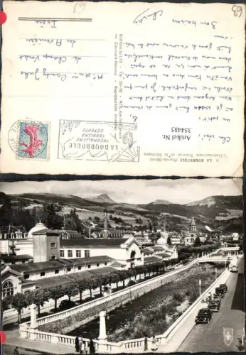 354485,Auvergne Puy-de-Dome La Bourboule Etablissement Thermal et la Dordogne