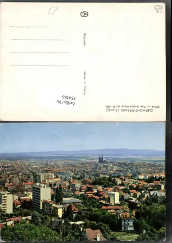 354486,Auvergne Puy-de-Dome Clermont-Ferrand Vue panoramique sur la ville Totale