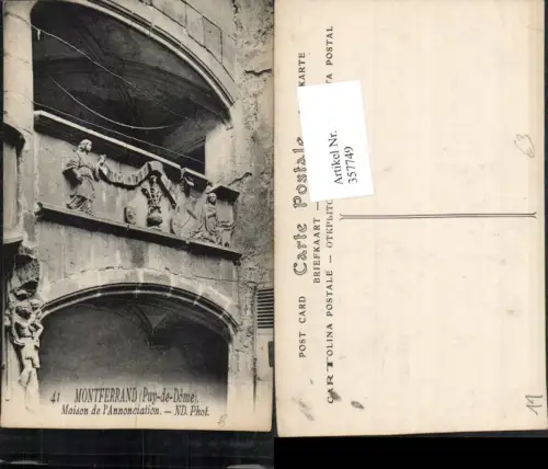 357749.Auvergne Puy-de-Dome Montferrand Maison de l'Annonciation Relief