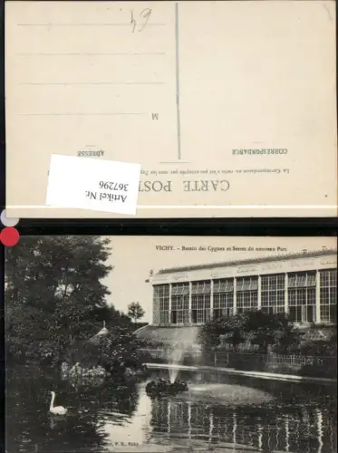 367296,Auvergne Allier Vichy Bassin des Cygnes et Serres du nouveau Parc Schwan