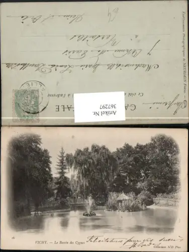 367297,Auvergne Allier Vichy Le Bassin des Cygnes Wasserbecken