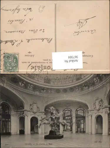 367304,Auvergne Allier Vichy Le Casino le Hall Innenansicht