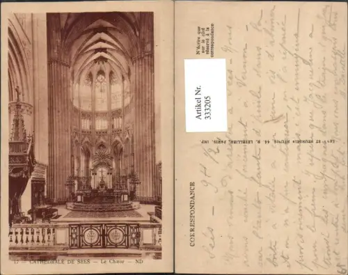 333205,Basse-Normandie Orne Cathedrale de Sees Le Choeur Kirche Innenansicht