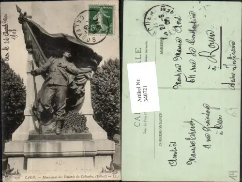 340721,Basse-Normandie Calvados Caen Monument des Enfants du Calvados Denkmal
