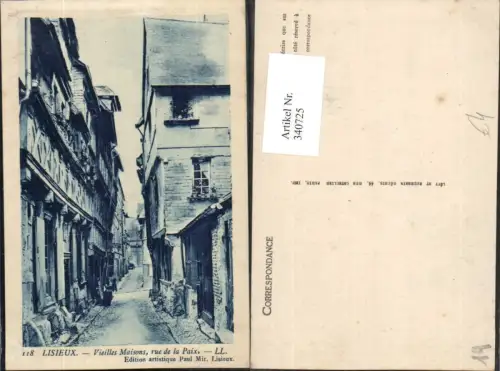 340725,Basse-Normandie Calvados Lisieux Vieilles Maisons rue de la Paix Gasse