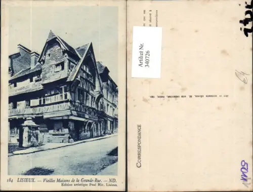 340726,Basse-Normandie Calvados Lisieux Vieilles Maisons de la Grande-Rue Gebäude