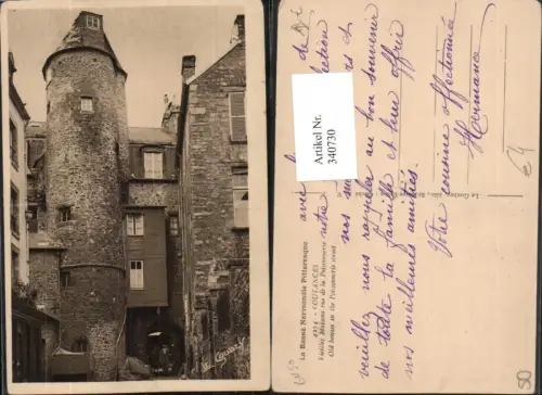 340730,Basse-Normandie Manche Coutances Vieilles Maisons rue de la Poissonnerie Turm