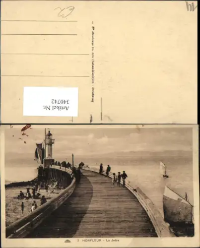 340742,Basse-Normandie Calvados Honfleur La Jetee Steg Leuchtturm